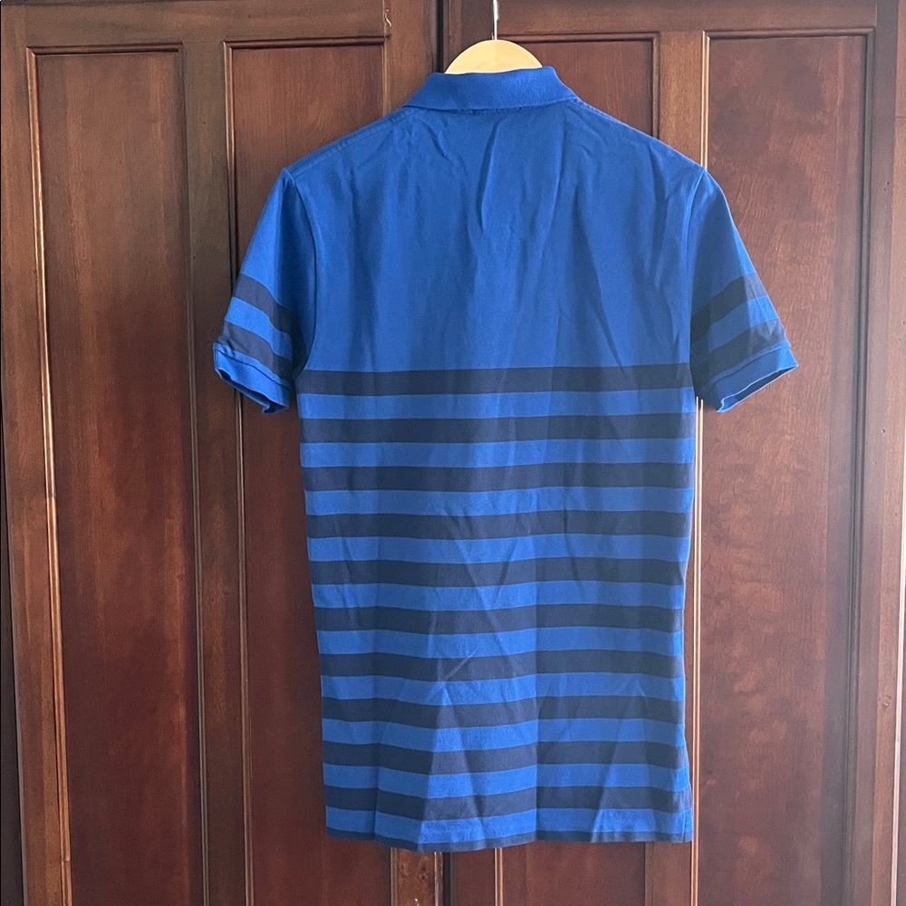 NWT Polo by Ralph Lauren Men's Cotton Mesh Polo Shirt. Royal/Navy Blue Stripes. - Picture 3 of 16